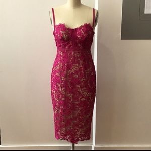 ASOS pink floral lace midi dress 🌸